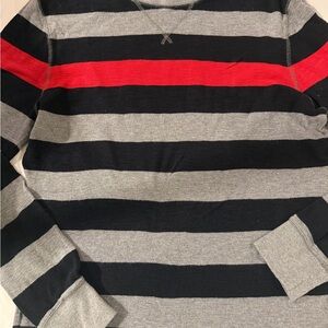 Aeropostale Black and Gray Striped thermal nwot
